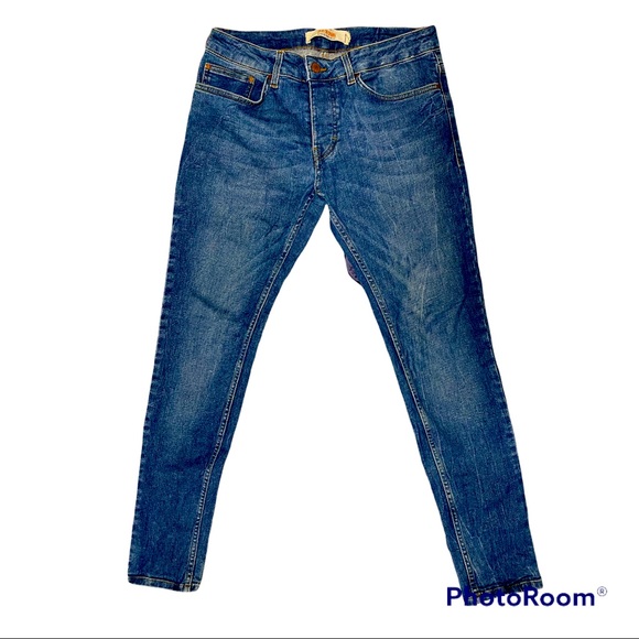 Topman skinny Spray on jeans in midwash - Picture 1 of 3